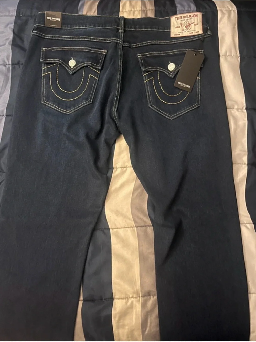 True Religion Men’s Dark Indigo straight Jeans